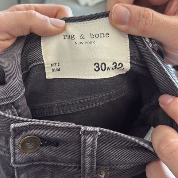 RAG & BONE Fit 2 Slim Fit Jean, Dark Grey, 30x32 - Picture 7 of 7